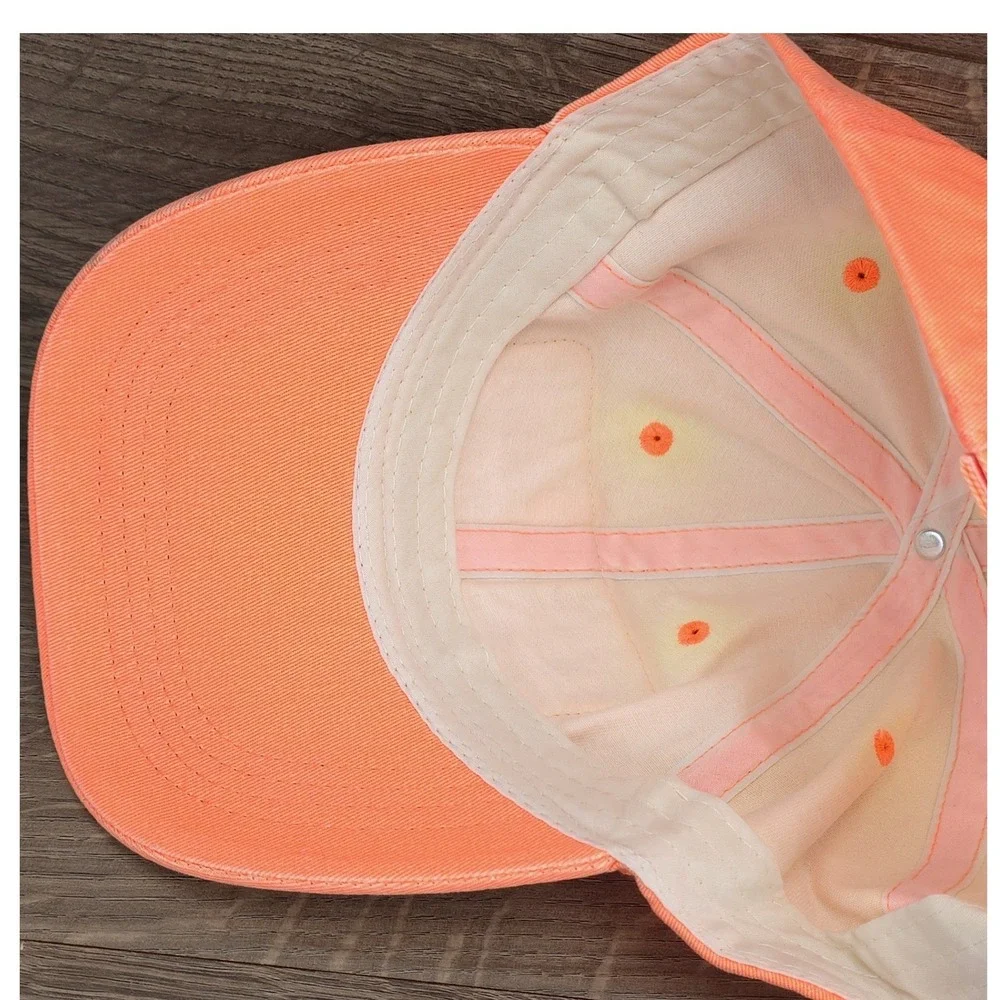 Wild Wear Hat Cap Strap Back Orange Women Travel Hair Don't Care Happy Travels